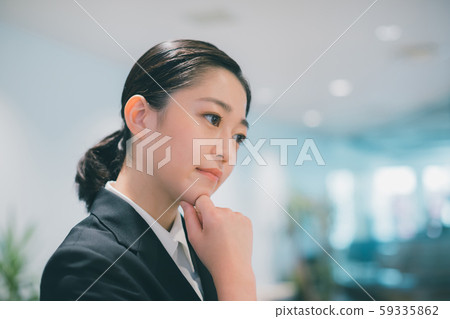 contemplation, business woman, think 59335862