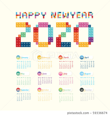 2020 Calendar Calendar Vector Design. 2020 Calendar Calendar Vector Design. 59336674