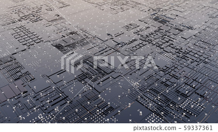 Abstract Central Computer Processors Concept. 3D illustration 59337361