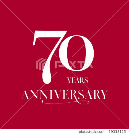 70 years anniversary vector logo, icon. Design element with number for 70th anniversary 70 years anniversary vector logo, icon. Design element with number for 70th anniversary 59338125