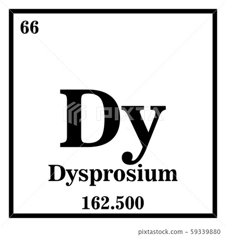 Dysprosium Periodic Table of the Elements Vector 59339880