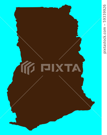 Ghana Map silhouette Vector illustration eps 10 Ghana Map silhouette Vector illustration eps 10 59339926