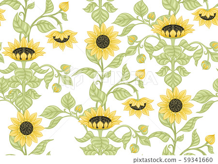 Sunflower. Seamless pattern Sunflower. Seamless pattern 59341660