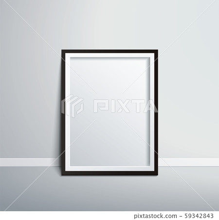 isolated picture frame on wall vector illustration EPS10 59342843
