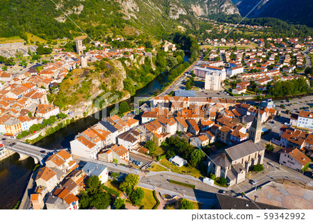 Aerial view of Tarascon-sur-Ariege 59342992
