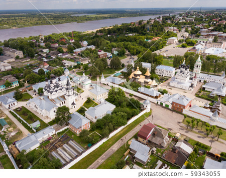 Panoramic aerial view of Trinity and Annunciation Monasteries 59343055