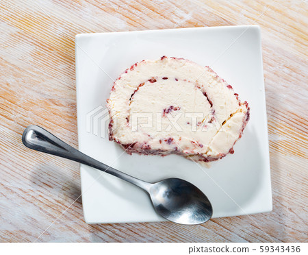 Cheese with cranberries and pasteurized milk on plate Cheese with cranberries and pasteurized milk on plate 59343436