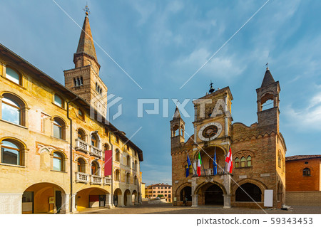 Pordenone Communal Palace and campanile, Italy 59343453