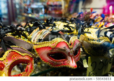 Carnival masks in souvenir shop of Venice Carnival masks in souvenir shop of Venice 59343653