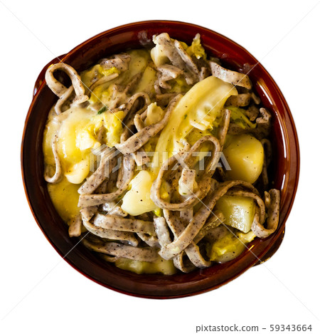 Pizzoccheri alla valtellinese - italian homemade buckwheat pasta 59343664