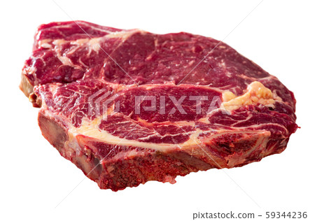 Fresh chop of beef on natural wooden background, nobody Fresh chop of beef on natural wooden background, nobody 59344236