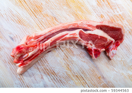 Raw lamb rib chops Raw lamb rib chops 59344563