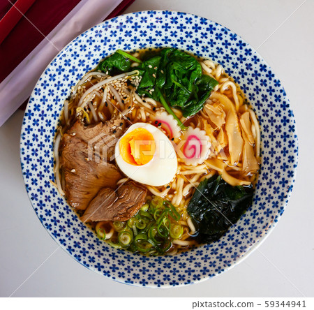 Bowl of ramen with veal 59344941