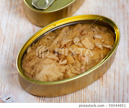Tin can of preserved bonito in oil Tin can of preserved bonito in oil 59344951