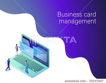 Business card management [Isometric_PC] 59345007