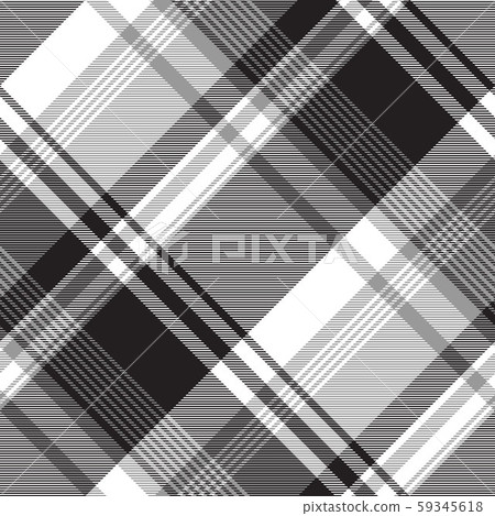 Grayscale black white check plaid seamless pattern Grayscale black white check plaid seamless pattern 59345618
