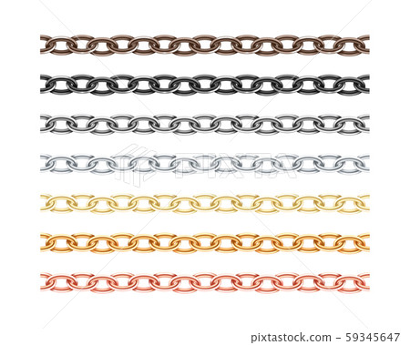 Big collection different metal chain seamless 59345647