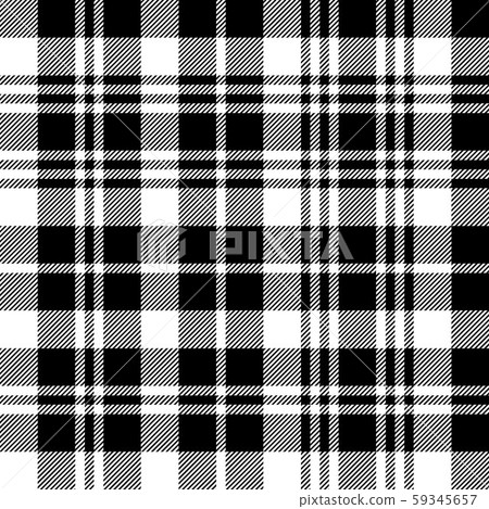 Black watch tartan fabric texture seamless pattern 59345657