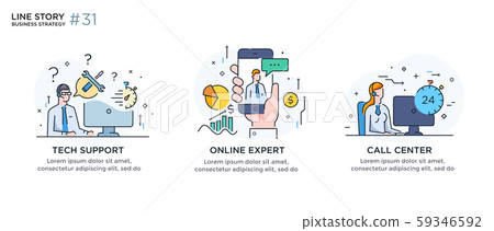 Set Of Illustrations Concept With Business Concept - Stock Illustration ...