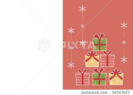 Christmas card in present box Christmas card in present box 59347625