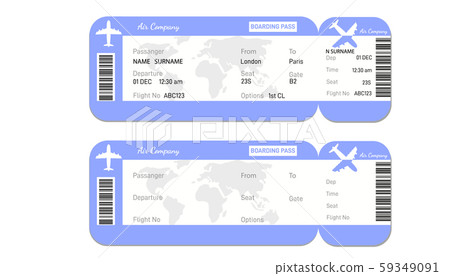 Airline boarding pass ticket 59349091