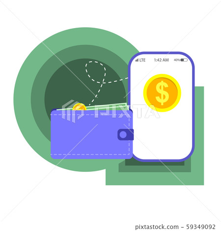 Payment concept isolated vector - Stock Illustration [59349092] - PIXTA