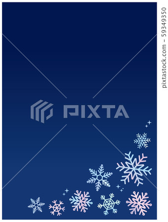 藏青色基礎水彩雪花框架垂直 藏青色基礎水彩雪花框架垂直 59349350
