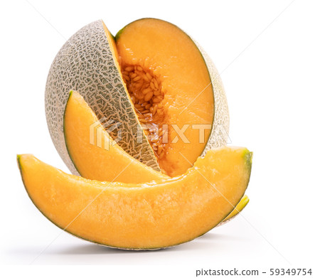 Gourd and watermelon Fruit and fruit cutting slices fruit cantaloupe slice Melon luxury slice 59349754