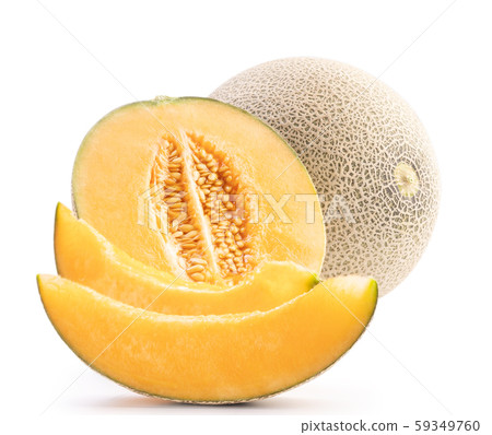 Gourd and watermelon Fruit and fruit cutting slices fruit cantaloupe slice Melon luxury slice 59349760