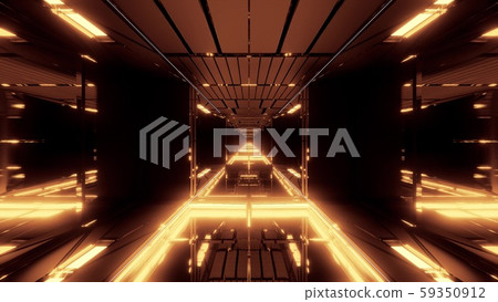 glowing futuristic sci-fi temple with nice... - Stock Illustration  [59350912] - PIXTA