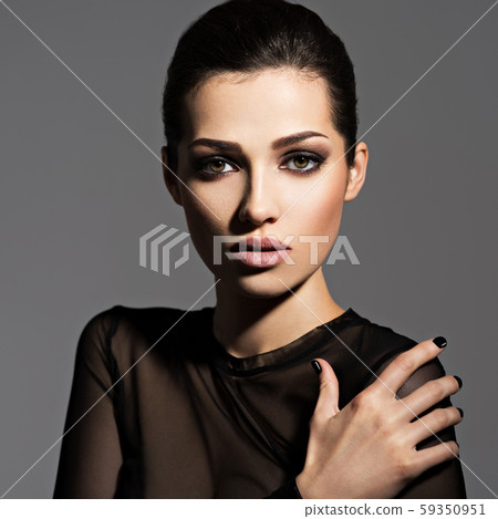 Face of a beautiful girl with fashion makeup and 59350951