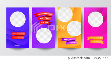 Modern minimal set of instagram social media 59351346