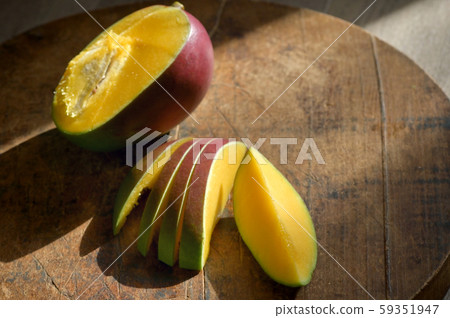 Fresh Mango Fruit On Table 59351947
