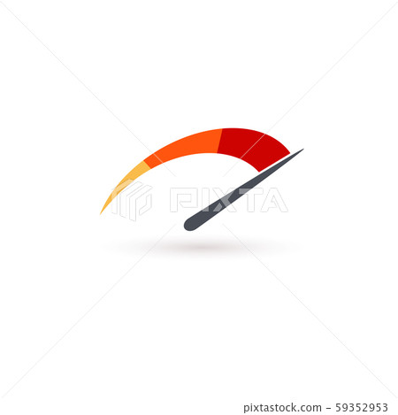 Auto speedometer or business speedometer icon template. Isolated vector illustration. Auto speedometer or business speedometer icon template. Isolated vector illustration. 59352953