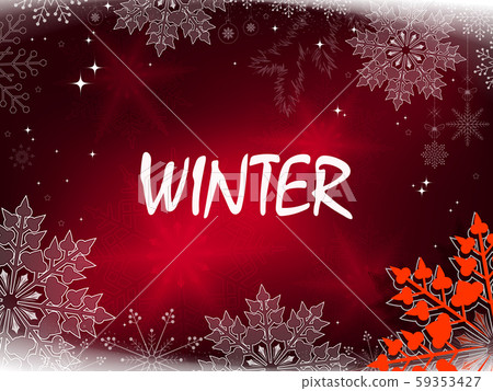 Christmas red design with a set of gorgeous snowflakes Christmas red design with a set of gorgeous snowflakes 59353427