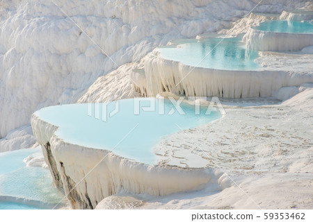 Pamukkale, natural pool with blue water, Turkey 59353462