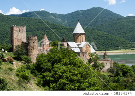 Famous georgian sightseeing Ananuri castle Georgia 59354174