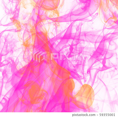 Vivid pink orange smoke on white background, square layout Vivid pink orange smoke on white background, square layout 59355001