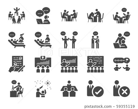 Mentor icon set. 59355119