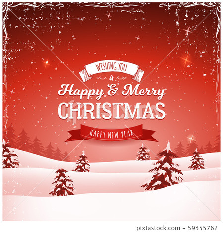 Vintage Christmas Landscape Background Vintage Christmas Landscape Background 59355762