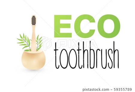 Dentist poster with bamboo brush Dentist poster with bamboo brush 59355789