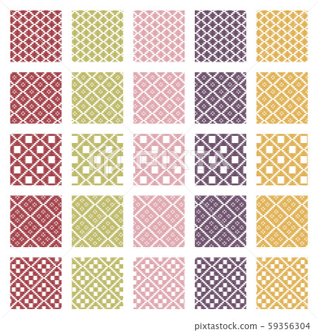 Tsugaru kogin sashimi tile pattern Tsugaru kogin sashimi tile pattern 59356304