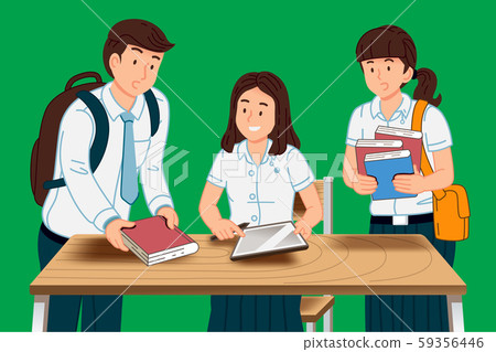 Using learning tablet technology for convenience in classroom. Using learning tablet technology for convenience in classroom. 59356446