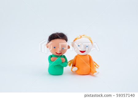 Handmade paper clay dolls Communication with foreigners in English conversation classes and international exchange Handmade paper clay dolls Communication with foreigners in English conversation classes and international exchange 59357140