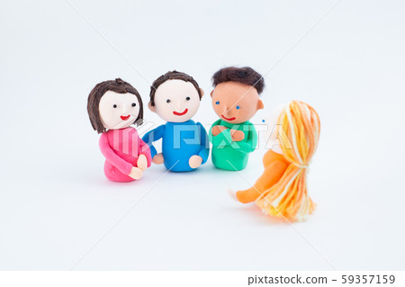 Handmade paper clay dolls Communication with foreigners in English conversation classes and international exchange Handmade paper clay dolls Communication with foreigners in English conversation classes and international exchange 59357159