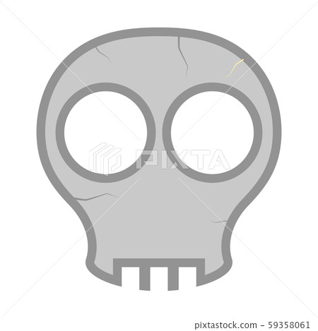 Comic skull head icon Comic skull head icon 59358061
