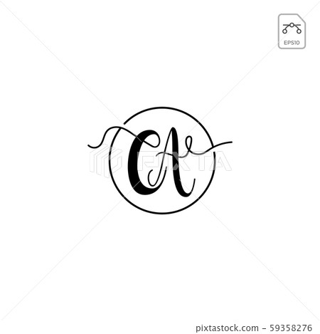 initial AC, CA, A, C Logo template 59358276