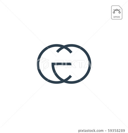 initial AC, CA, A, C Logo template 59358289