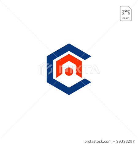 initial AC, CA, A, C Logo template 59358297