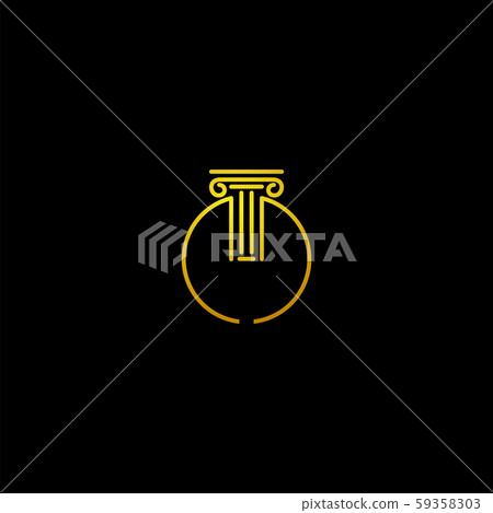 pilar lawfirm logo with gold luxury vector icon pilar lawfirm logo with gold luxury vector icon 59358303
